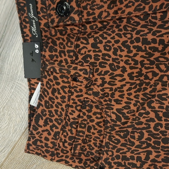 Mavi Tess brown & black high rise skinny leopard animal print jeans, NWT - Picture 6 of 14